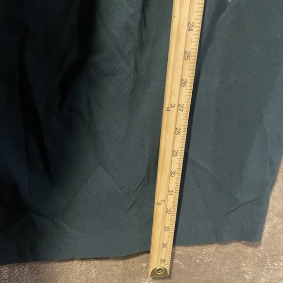 ASOS Dress Womens 8 Forrest Green Strapless Sheath Ruffle Midi Fitted Zip Back - Picture 6 of 7